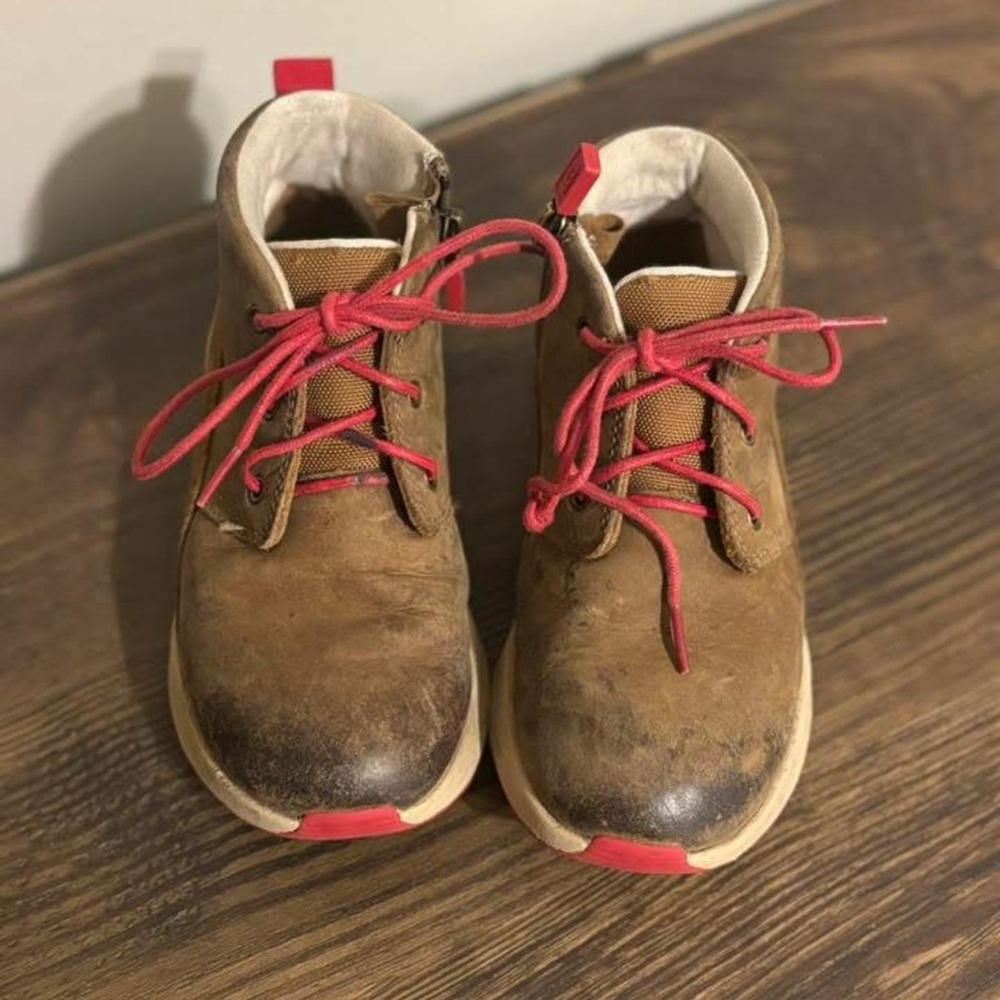 Uggs Brown Boots with Red Accents Size 11